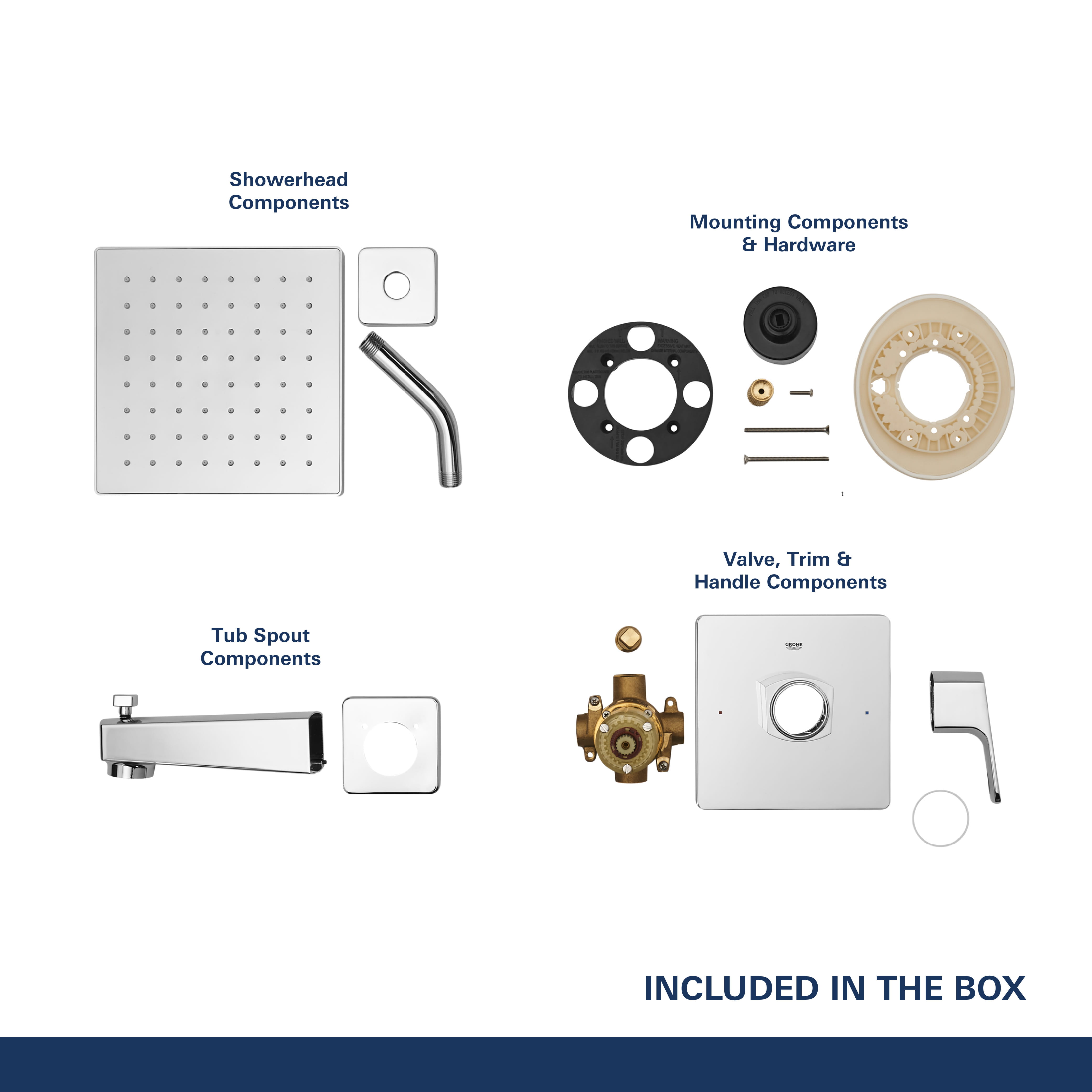 Tallinn Pressure Balance Valve Bathtub/shower Combo Faucet